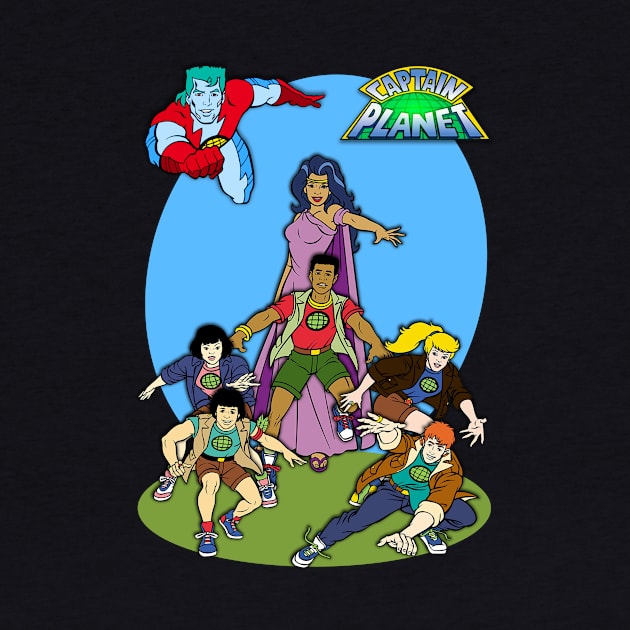 Captain Planet Group 2 by BigOrangeShirtShop